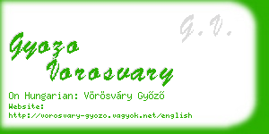 gyozo vorosvary business card
